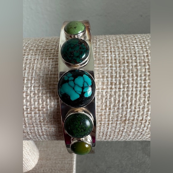 Jay King Jewelry - Multi stone & sterling silver cuff bracelet by Jay King